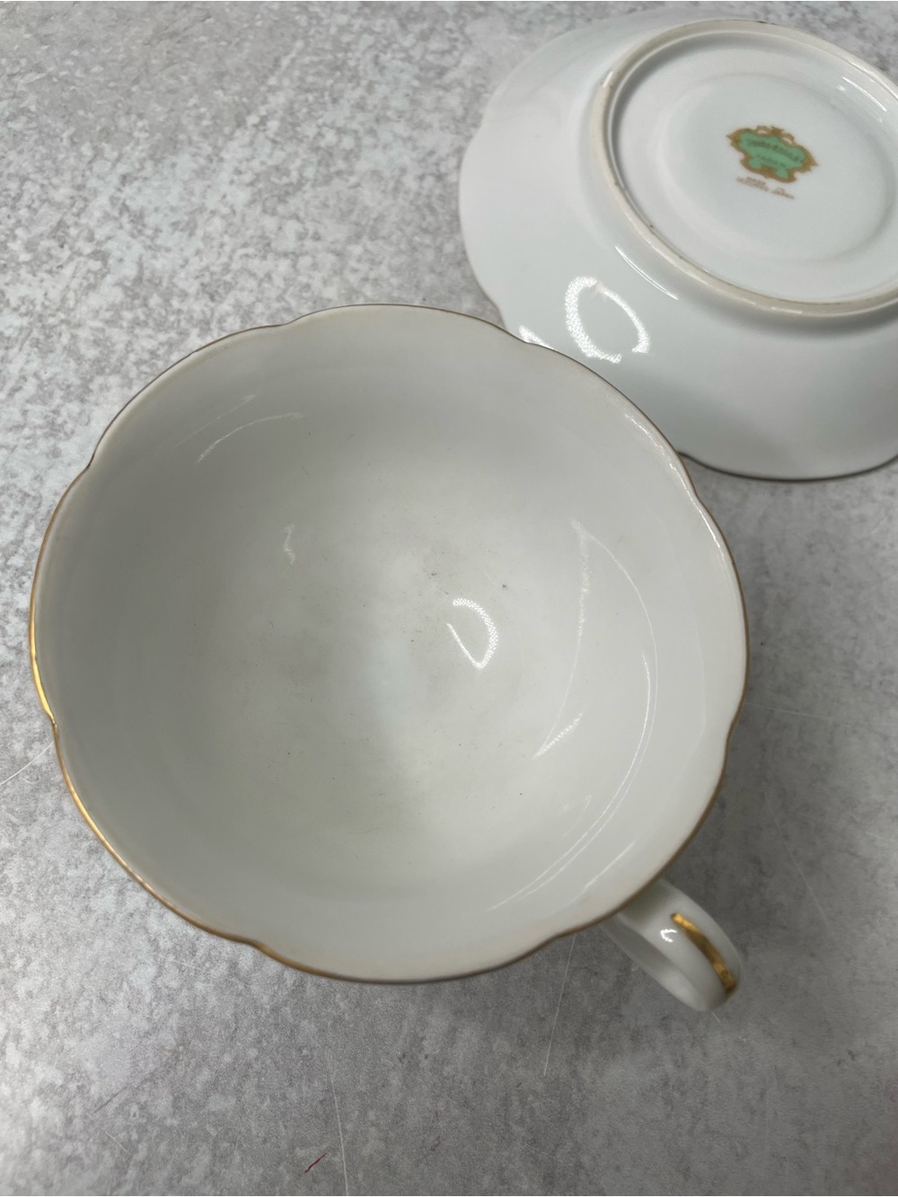 Vintage Spoto China Blue Floral Teacup & Saucer Set Made in Occupied Japan - Picture 7 of 8